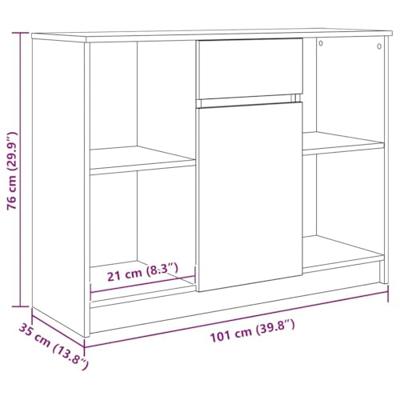 Dressoir lade 101x35x76 cm spaanplaat artisanaal eikenkleurig