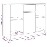 Dressoir lade 101x35x76 cm spaanplaat artisanaal eikenkleurig - thumbnail
