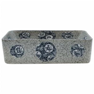 Opzetwasbak rechthoekig 46x35,5x13 cm keramiek meerkleurig