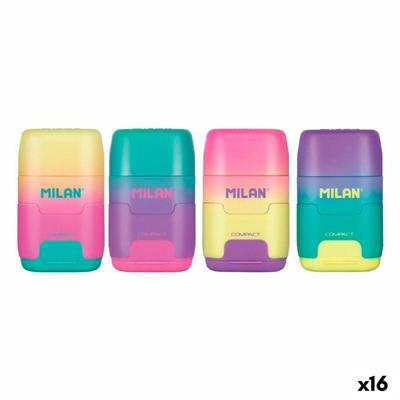 Gum en Puntenslijperset Milan Compact Sunset Multicolour (16 Stuks) Gum en Puntenslijperset Milan Compact Sunset Multicolour (16 Stuks)