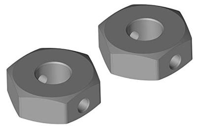 Team Corally Wheel Hex Adapter - Rear - Aluminium - 2pcs (C-00250-078)