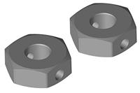 Team Corally Wheel Hex Adapter - Rear - Aluminium - 2pcs (C-00250-078) - thumbnail