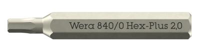 Wera 840 Micro Inbus-bit 2.0 mm 1 stuk(s)