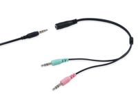 Oordopjes Equip Chat Headset Zwart 2 m - thumbnail