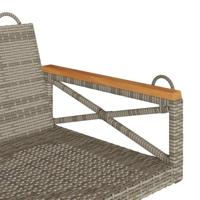Schommelbank 109x62x40 cm poly rattan grijs - thumbnail