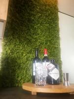 Rendier kunst Mosmat 25x25cm - groen/bruin - thumbnail