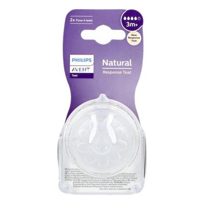 Avent Natural flesspeen 3M+ 2 Stuks