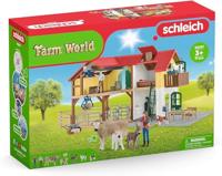 Schleich farm world boerderij met stal en dieren - thumbnail