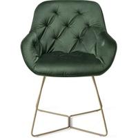 Jesper Home Eetkamerstoel 'Tara' Beehive Gold, kleur Jungle Zen - thumbnail