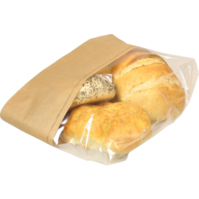 Zak | Brood- en banketzak | Papier + PP | 16/ 5x34cm | bruin | 2000 stuks Zak | Brood- en banketzak | Papier + PP | 16/ 5x34cm | bruin | 2000 stuks