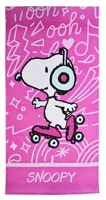 Snoopy handdoek 70 x 140 cm roze - thumbnail