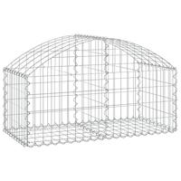 VidaXL Schanskorf gewelfd 100x50x40/60 cm gegalvaniseerd ijzer - thumbnail