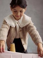 Gebreid vest kameel - thumbnail