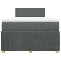 Boxspring met matras stof donkergrijs 120x190 cm - thumbnail