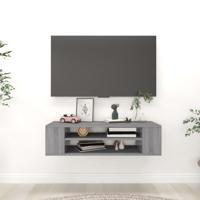 Tv-hangmeubel 100x30x26,5 cm bewerkt hout grijs sonoma eiken - thumbnail