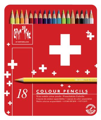 Kleurpotl caran d ache swisscolor aquarel 18st ass Kleurpotl caran d ache swisscolor aquarel 18st ass