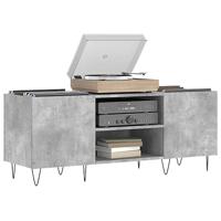 Platenkast 121x38x48 cm bewerkt hout betongrijs - thumbnail