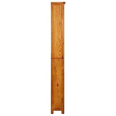 Boekenkast met 6 schappen 80x22,5x180 cm massief eikenhout