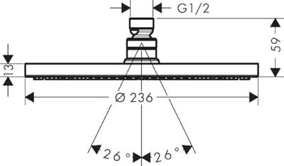 Hansgrohe Raindance S hoofddouche 240 1jet PowderRain, Brushed Black Chrome Hansgrohe Raindance S hoofddouche 240 1jet PowderRain, Brushed Black Chrome