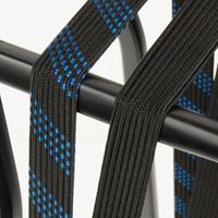 Qibbel Widek suv veiligheidsbinder 24mm met zwarte stalen haak lichtblauw/zwart - thumbnail