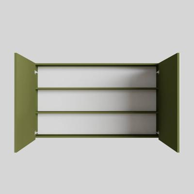 Spiegelkast BWS Cube 120x70x16 cm 2 Deuren Groen Spiegelkast BWS Cube 120x70x16 cm 2 Deuren Groen