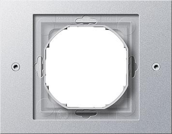 Gira TX 44 afdekraam 1-voudig aluminium