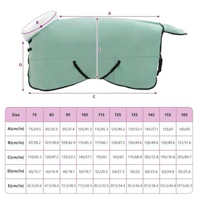 VidaXL Paardendeken volledig donkergroen 125 cm polar fleece VidaXL Paardendeken volledig donkergroen 125 cm polar fleece