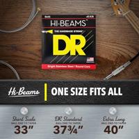 DR Strings MLR-45 Hi-Beams Light to Medium 45-100 basgitaarsnaren - thumbnail
