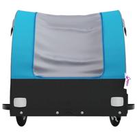 Fietstrailer 30 kg ijzer zwart en blauw - thumbnail
