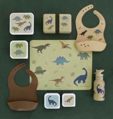 Set tafel jongen DINOS A Little Lovely Company kaki