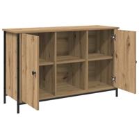 TV-kast artisanaal eikenkleurig 101 x 35 x 65 cm Bewerkt hout - thumbnail