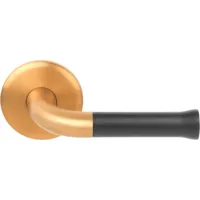 Formani Edward van Vliet NOUR EV101/64 deurkruk dubbel geveerd op rozet - PVD mat goud/mat zwart - thumbnail