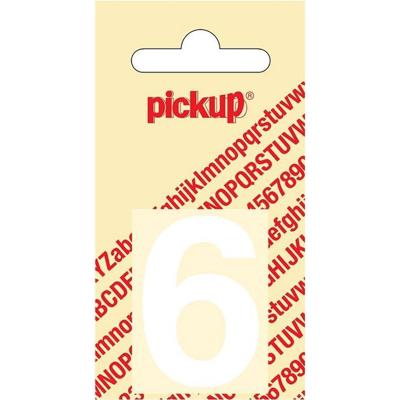 Plakcijfer Helvetica 40 mm Sticker witte cijfer 6 Pickup - Pickup Plakcijfer Helvetica 40 mm Sticker witte cijfer 6 Pickup - Pickup