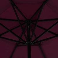 VidaXL Parasol met aluminium paal 500 cm bordeauxrood - thumbnail