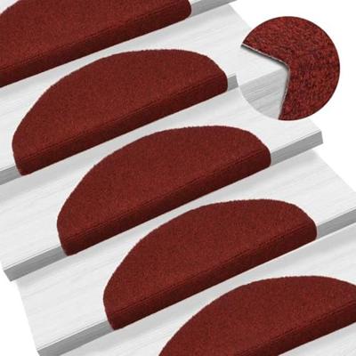 VidaXL Trapmatten zelfklevend 10 st 65x21x4 cm naaldvilt rood