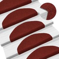VidaXL Trapmatten zelfklevend 10 st 65x21x4 cm naaldvilt rood - thumbnail