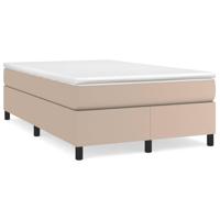 Boxspring met matras kunstleer cappuccinokleurig 120x190 cm - thumbnail