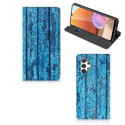 Samsung Galaxy A32 4G | A32 5G Enterprise Editie Book | Wallet Case | Wood Blue