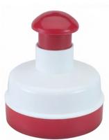 Metaltex kitchen helpers hamburgerpers 11 cm rood/wit - thumbnail
