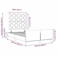 Bedframe met hoofdeinde Donkergroen 120 x 200 cm Fluweel - thumbnail