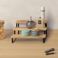 Metaltex York Lava Kruidenrek 3 Etages 23x27x13 cm Acacia Hout/Zwart Metaal - thumbnail