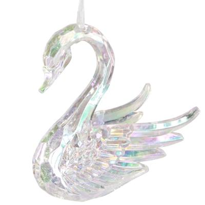 Kersthanger Zwaan iriserend 10cm