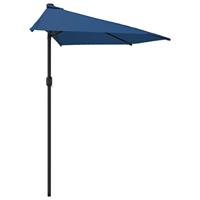 VidaXL Balkonparasol half met aluminium paal 300x155x223 cm blauw - thumbnail