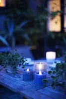 Lilly Glass 10 cm - blauw zandstraal en print - thumbnail