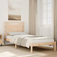 Bedframe extra lang zonder matras massief hout 100x210 cm - thumbnail