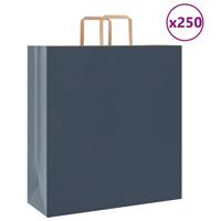 VidaXL Papieren zakken 250 st met hengsels 45x17x48 cm blauw - thumbnail