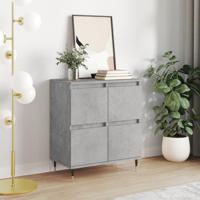 Dressoir 60x35x70 cm bewerkt hout betongrijs - thumbnail