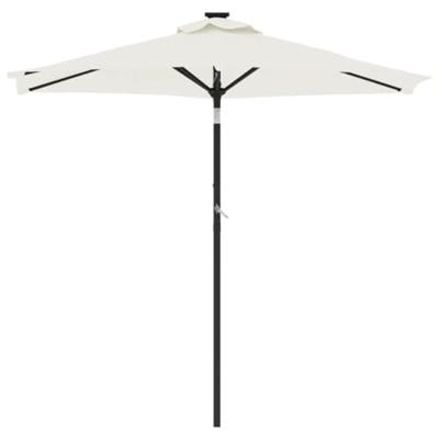 VidaXL Parasol met stalen paal 225x225x212 cm wit