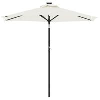 VidaXL Parasol met stalen paal 225x225x212 cm wit - thumbnail