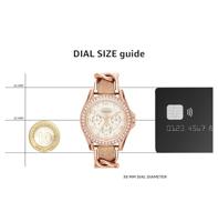 Fossil Dames Riley multifunctioneel Rosegoudkleurig roestvrijstalen horloge ES3466 - thumbnail